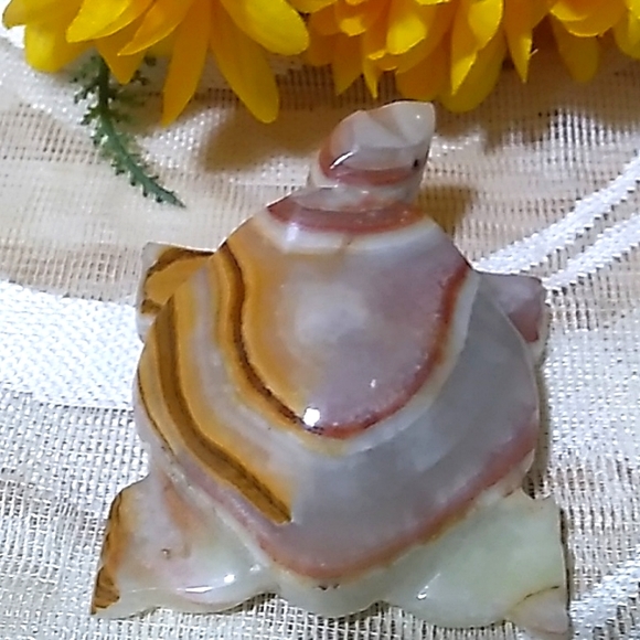 AMAZING ONYX CARVED TURTLE - Picture 5 of 8